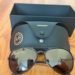 Brand new never worn Ray Ban polarized Chromance sunglasses